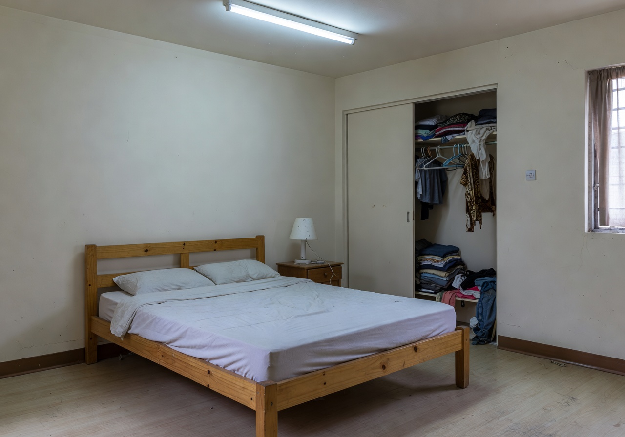 Bilik tidur Malaysia sebelum makeover AI