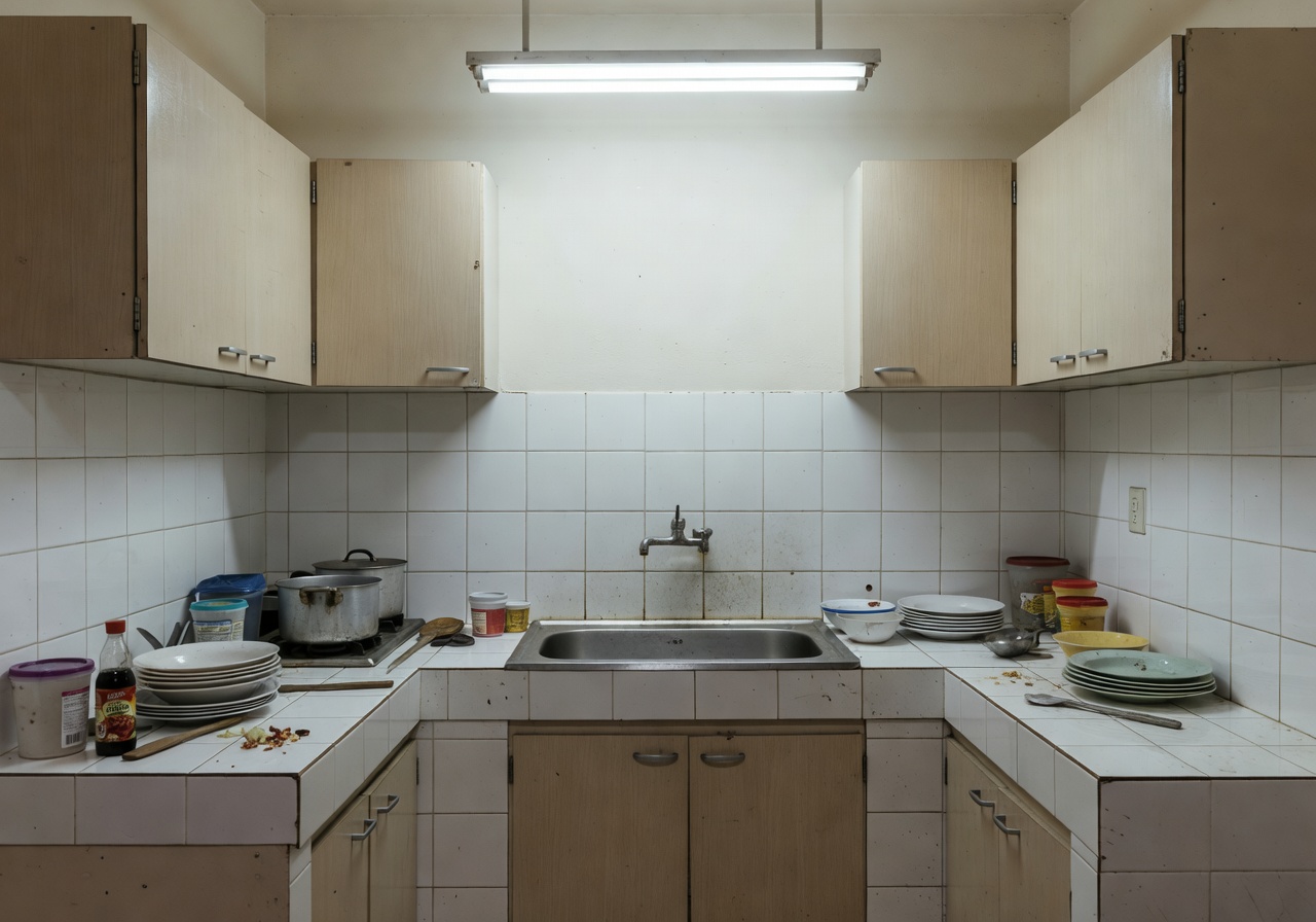 Dapur rumah Malaysia sebelum diubah suai dengan AI